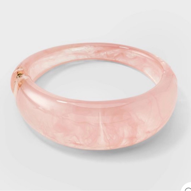 Acrylic Hinged Bangle Bracelet - Womens Fashion Jewelry 10$